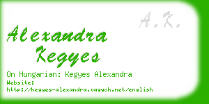 alexandra kegyes business card